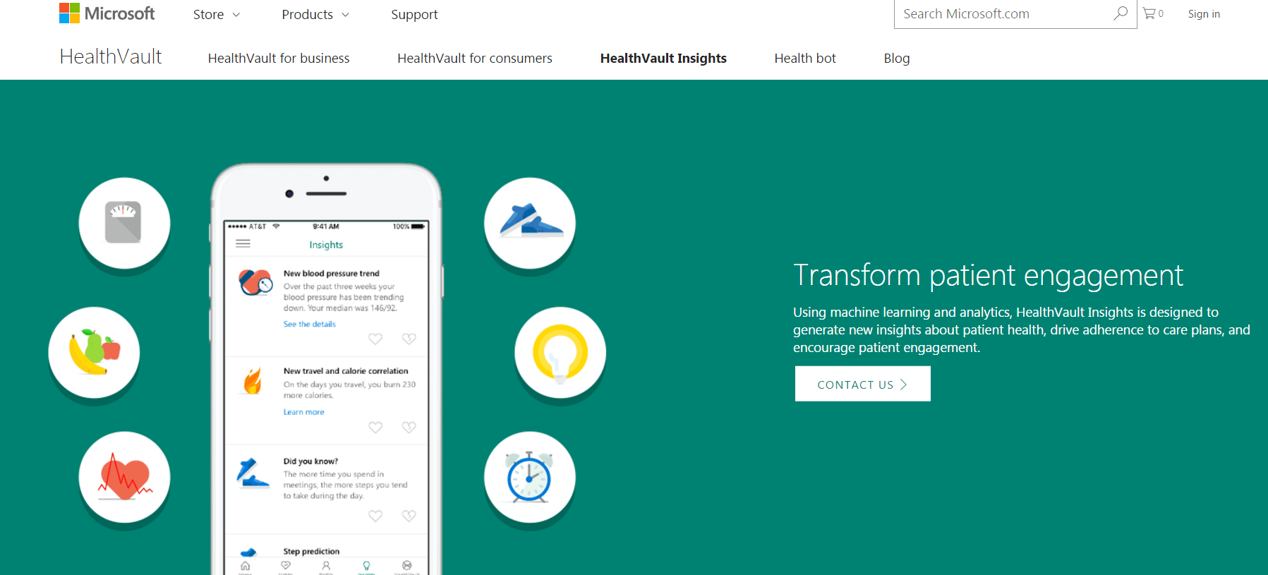 Microsoft HealthVault Website (2017)